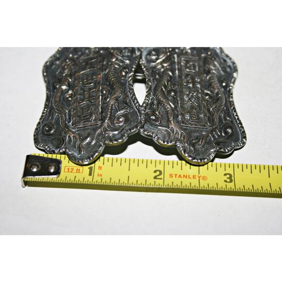 Vintage Chinese Silver Wedding Belt Buckle main image 4